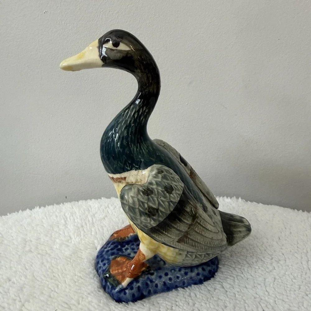 VTG Mallard Duck Porcelain Hand Painted Figurine Made in Japan 6